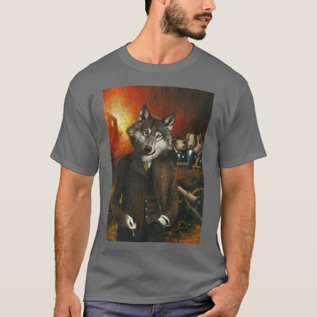 Camiseta Wolf e Três Pequenos Porcos T-shirt (Frente)
