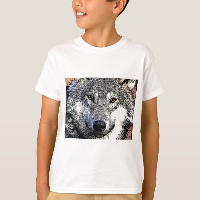 Camiseta Wolf Eyes Trabalho de arte (Frente)