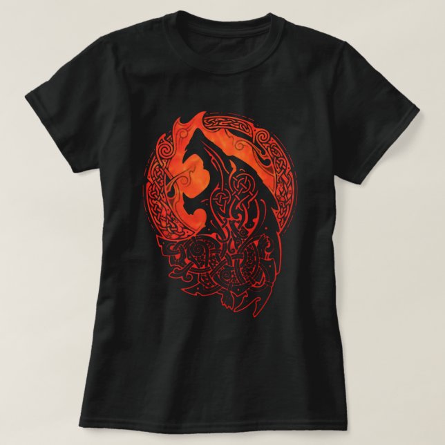Camiseta Wolf Fenrir Viking (Frente do Design)