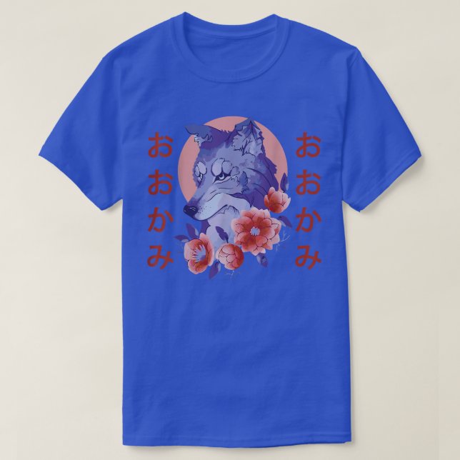 Camiseta Wolf Flower Japan Nature (Frente do Design)