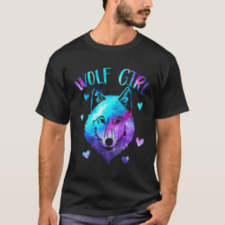 Camiseta Wolf Girl Oferece Apenas Uma Menina Que Ama Lobos
