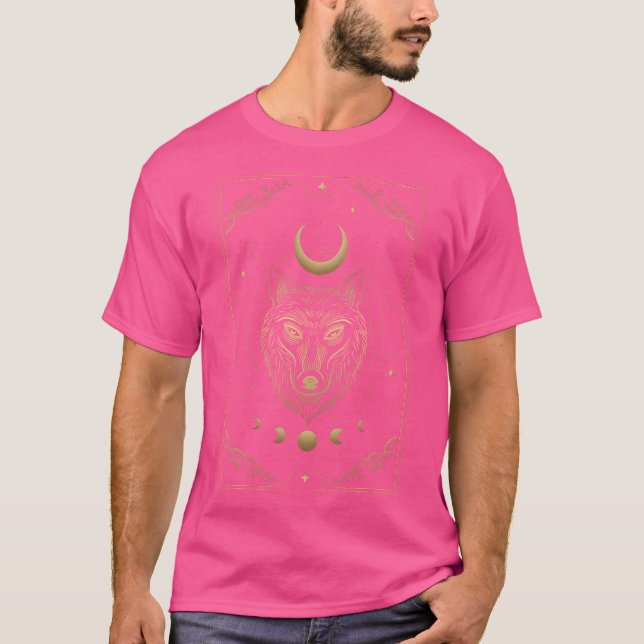 Camiseta Wolf Head Crescent Moon Luxurial Engravidade Celes (Frente)
