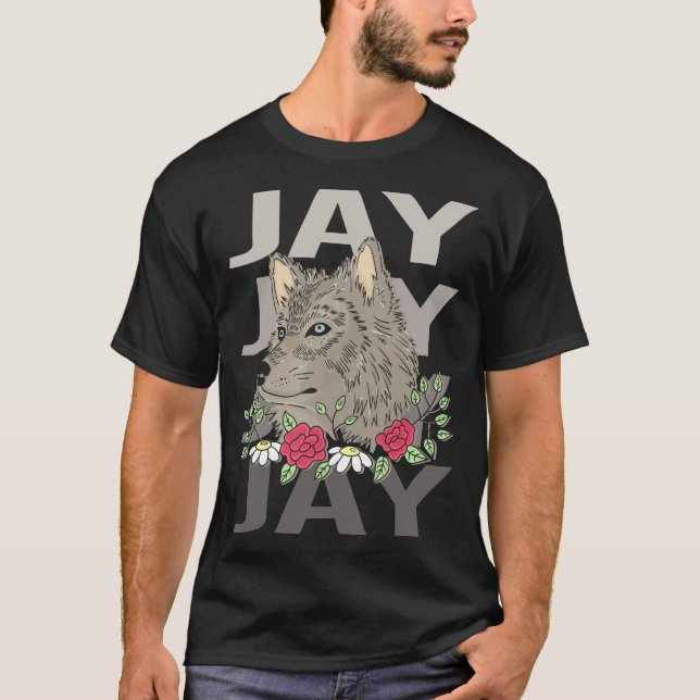 Camiseta Wolf Head - Jay Name (Frente)