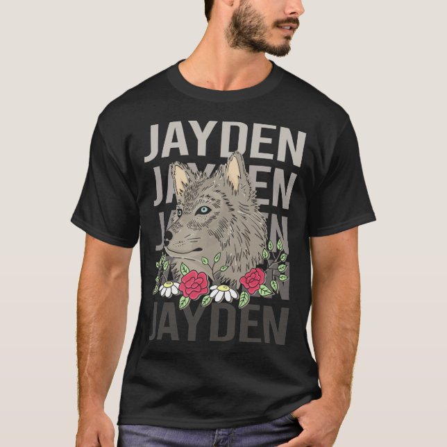 Camiseta Wolf Head - Jayden Name (Frente)