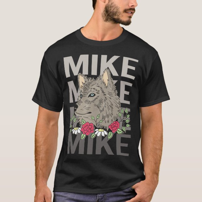 Camiseta Wolf Head - Mike Name (Frente)