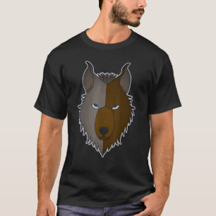 Camiseta Wolf Head Motif Predator Imprint Com Wolf Ele