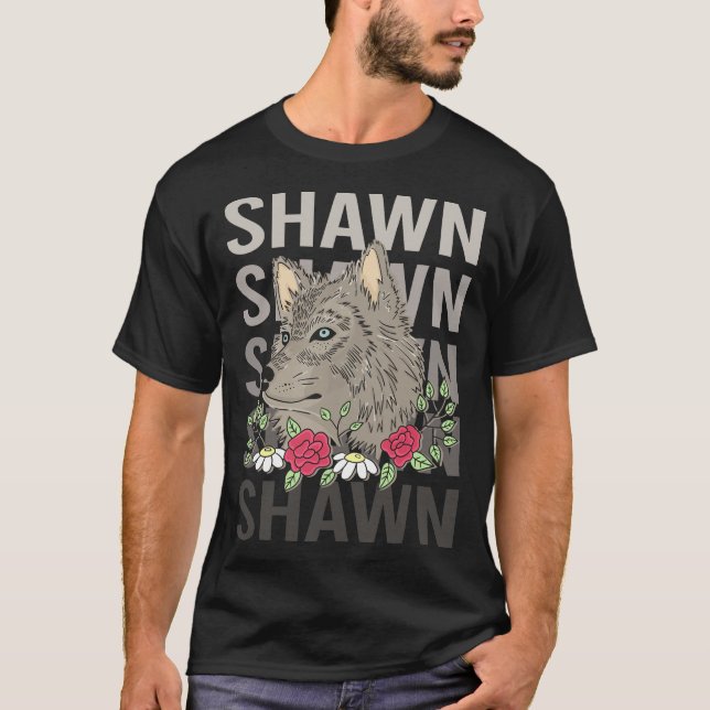 Camiseta Wolf Head - Shawn Name (Frente)
