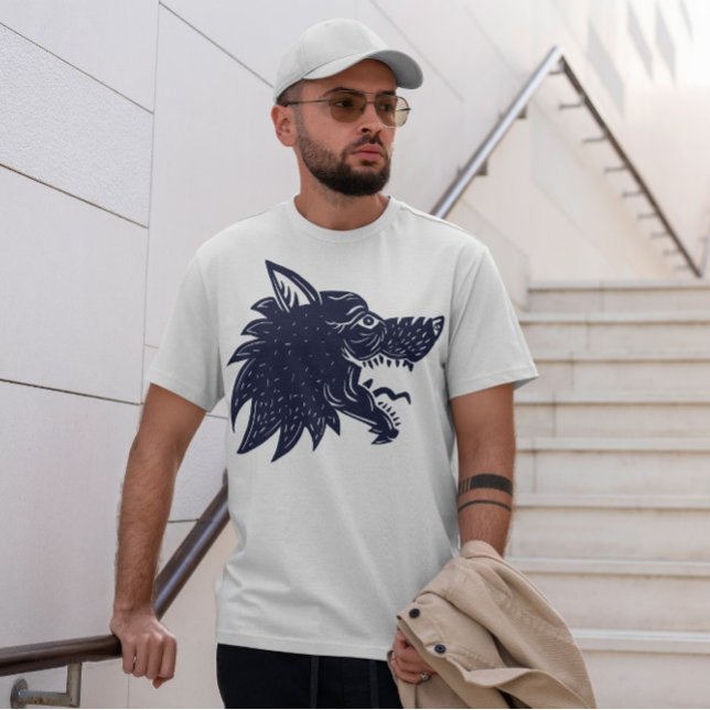 Camiseta Wolf Head Tattoo (Criador carregado)