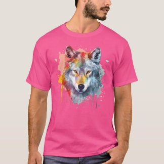 Camiseta Wolf Head Watercolor