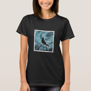 Camiseta Wolf Howling Airpush Painting Willife