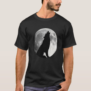 Camiseta Wolf Howling Em Moon Wolf