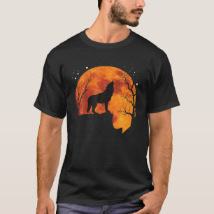 Camiseta Wolf Howling Full Moon Forest Nature Moonlight Wol