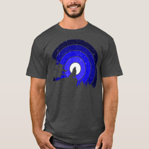 Camiseta Wolf Howling Full Moon Stars
