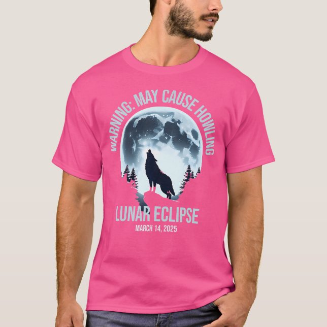 Camiseta Wolf Howling Lunar Eclipse 14 de março de 2025 Tot (Frente)