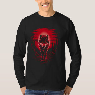 Camiseta Wolf Howling Na Vida Selvagem Do Amante de os anim