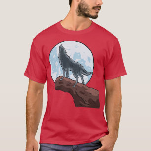 Camiseta Wolf Howling Nos Lobos Da Lua
