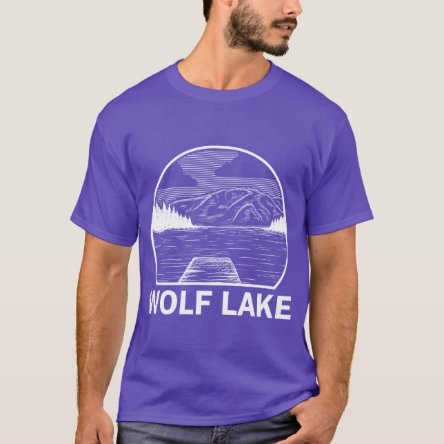 Camiseta Wolf Lake Illinois Fishing Camping Summer friend (Frente)
