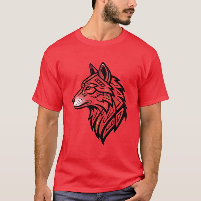 Camiseta wolf minimalist T-Shirt (Frente)