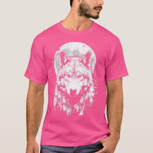 Camiseta Wolf Moon Cinza Howling Distante