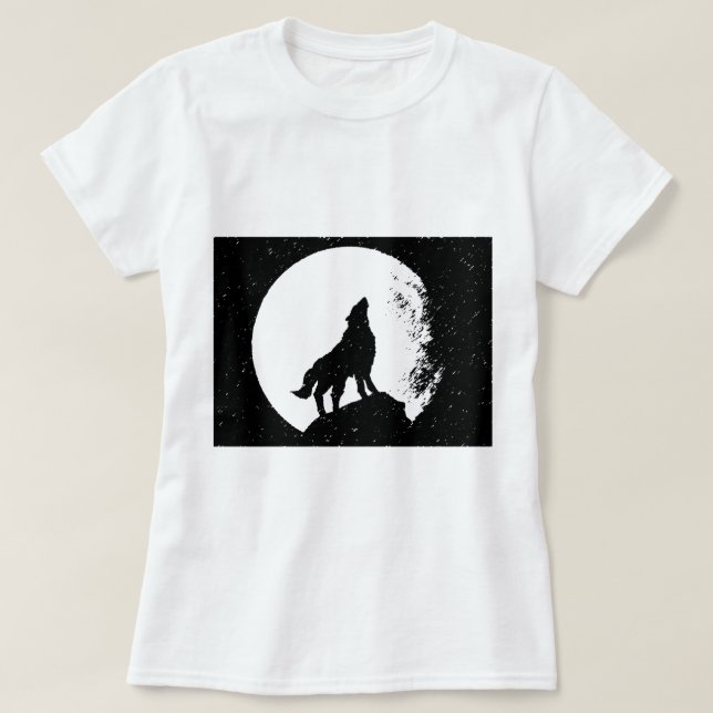 Camiseta Wolf & Moon Silhoutte (Frente do Design)