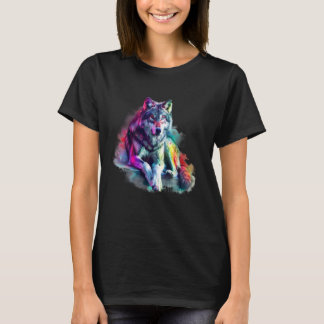 Camiseta Wolf Motif Forest Amante de os animais Art Wild An