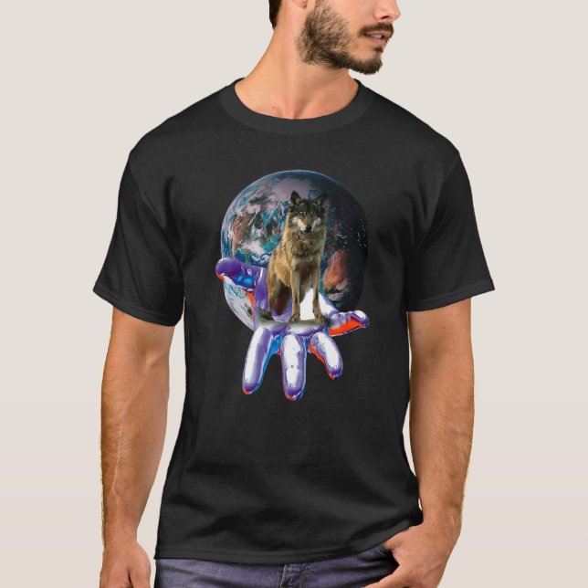 Camiseta Wolf Motif Pack Selvagens Lupus Coloridas (Frente)