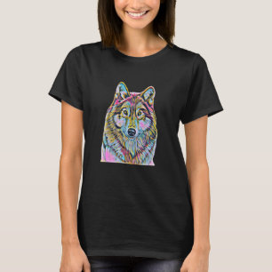 Camiseta Wolf Motif Pack Wild Lupus Colorful Wolves De