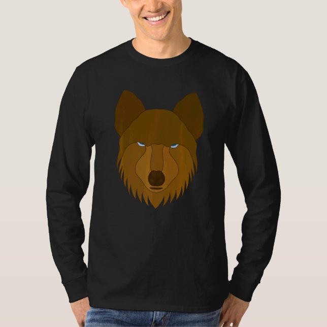 Camiseta Wolf Motif Predator Face Wolfs 2 (Frente)