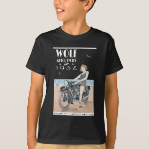 Camiseta Wolf Motorcycle Poster