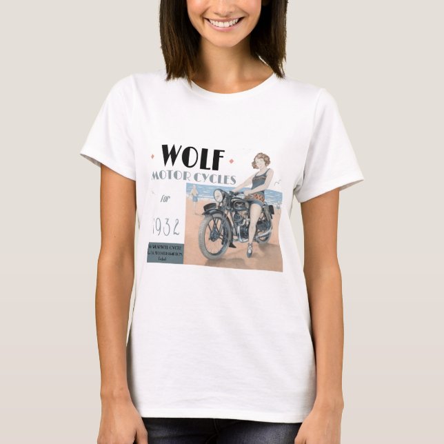 Camiseta Wolf Motorcycle T-Shirt (Frente)