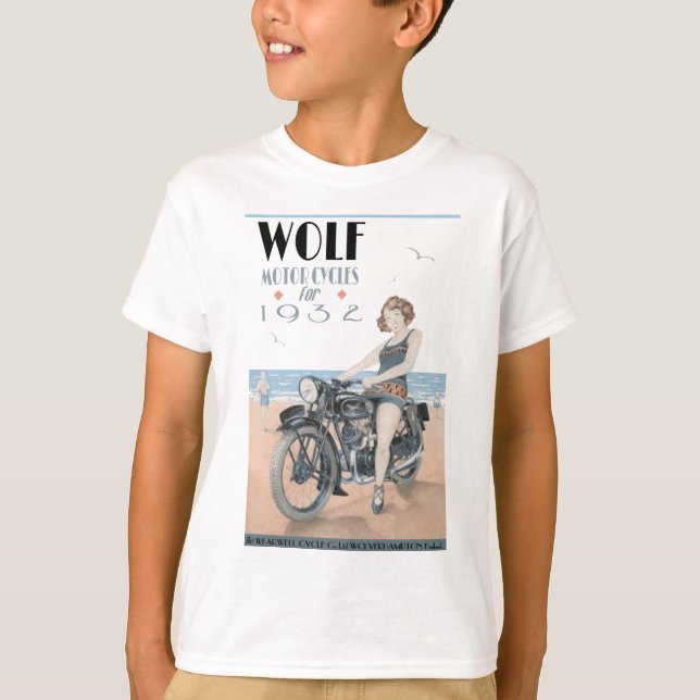 Camiseta Wolf Motorcycle T-Shirt (Frente)