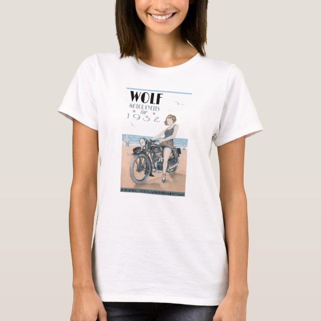Camiseta Wolf Motorcycle T-Shirt (Frente)