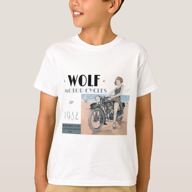 Camiseta Wolf Motorcycle T-Shirt (Frente)
