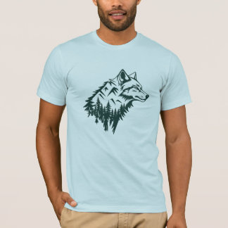 Camiseta Wolf mountains minimalist art