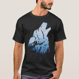 Camiseta Wolf Nature Forest Outdoor Caminhando Camping Wolf