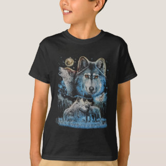 Camiseta Wolf Pack Kids T-Shirt - Brilho na impressão escur