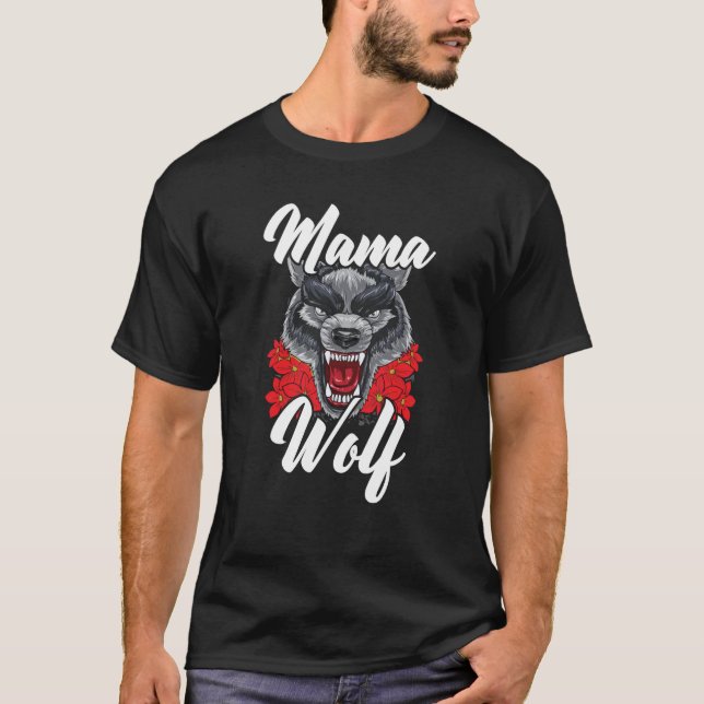 Camiseta Wolf Pack Werewolf Wolfgang Wildlife Animal Mama W (Frente)