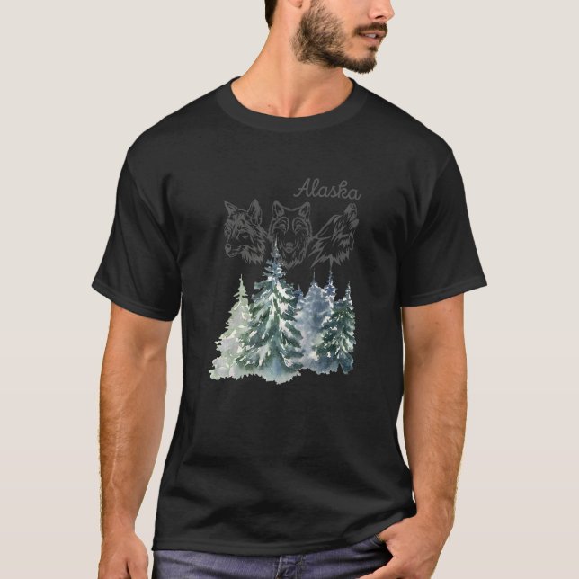 Camiseta Wolf Para Vacinação Do Alasca (Frente)