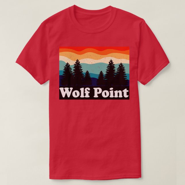Camiseta Wolf Point Montana Retro (Frente do Design)