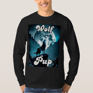 Camiseta Wolf Pup Tribe Wolves Moon Kids Baby Show