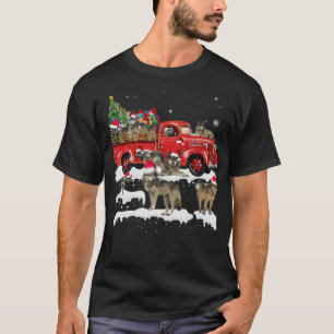 Camiseta Wolf Riding Red Truck Feliz Natal X mas rude