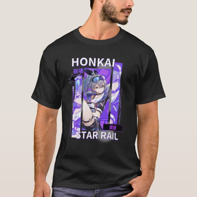 Camiseta Wolf Silver do Honkai Star Rail (Frente)