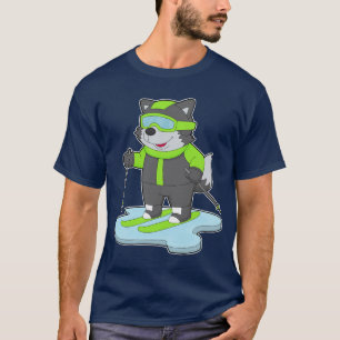 Camiseta Wolf Skier Eski Winter