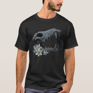 Camiseta Wolf Skull Black Painting Graphic Life and De