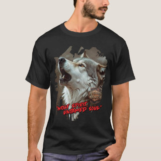 Camiseta "Wolf Spirit, Untamed Soul".