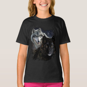Camiseta Wolf Star Wolves Wild Moon Stars Loyal Cinza Wolf