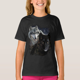 Camiseta Wolf Star Wolves Wild Moon Stars Loyal Cinza Wolf