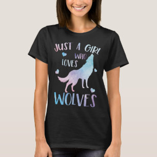 Camiseta Wolf Tee Apenas Uma Rapariga Que Ama Lobos