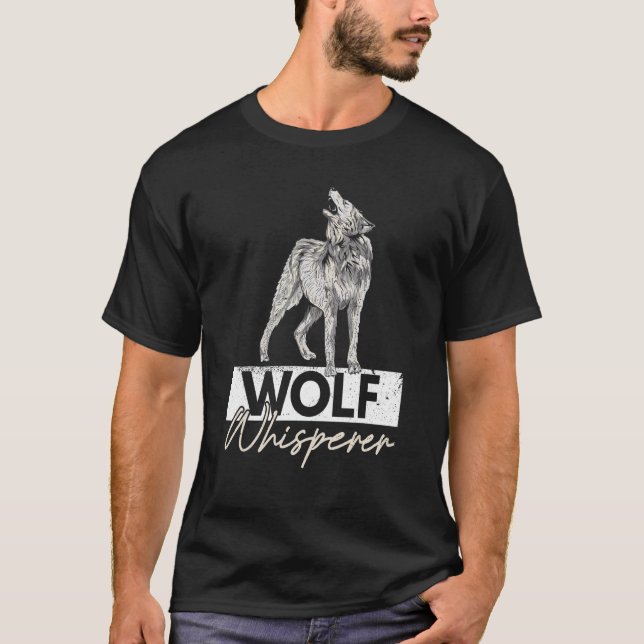 Camiseta Wolf Whisperer Para Um Lobo (Frente)