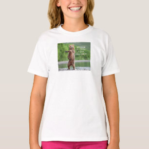 Camiseta "Wolf Whispers: Feriado cita Tee Feminina"
